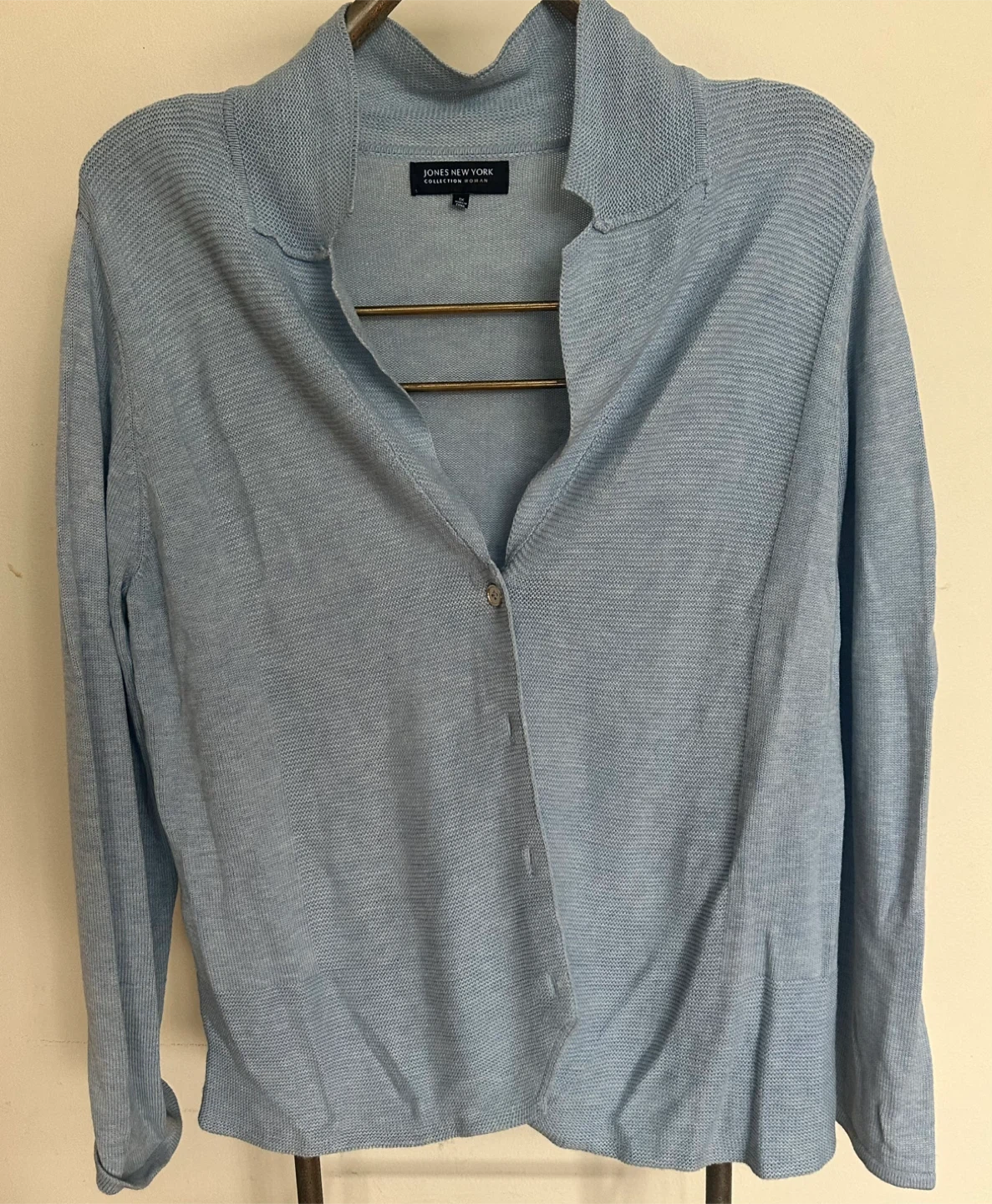 Light Blue Jones New York Collection Cardigan - Size M