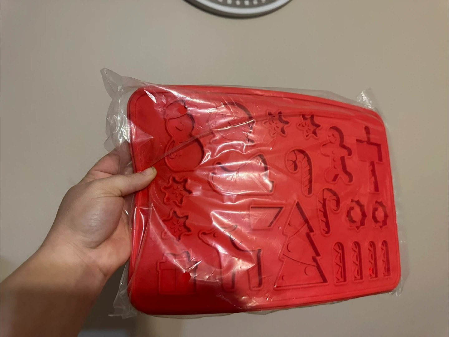 Pampered Chef Red Silicone Christmas Molds
