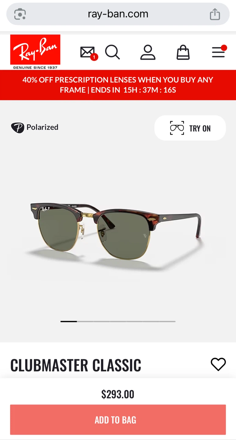 🕶️ New in Box Ray-Ban Polarized Clubmaster’s . MADE IN ITALY 🇮🇹 - photo 2