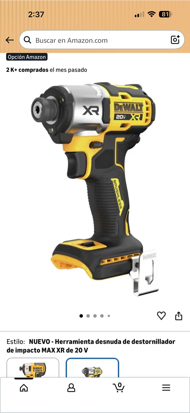 DeWalt 20V MAX XR Brushless Cordless Impact Driver