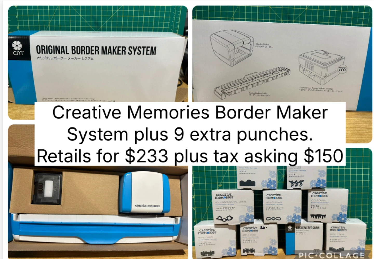 Creative Memories Border Maker System with 9 Extra Punches