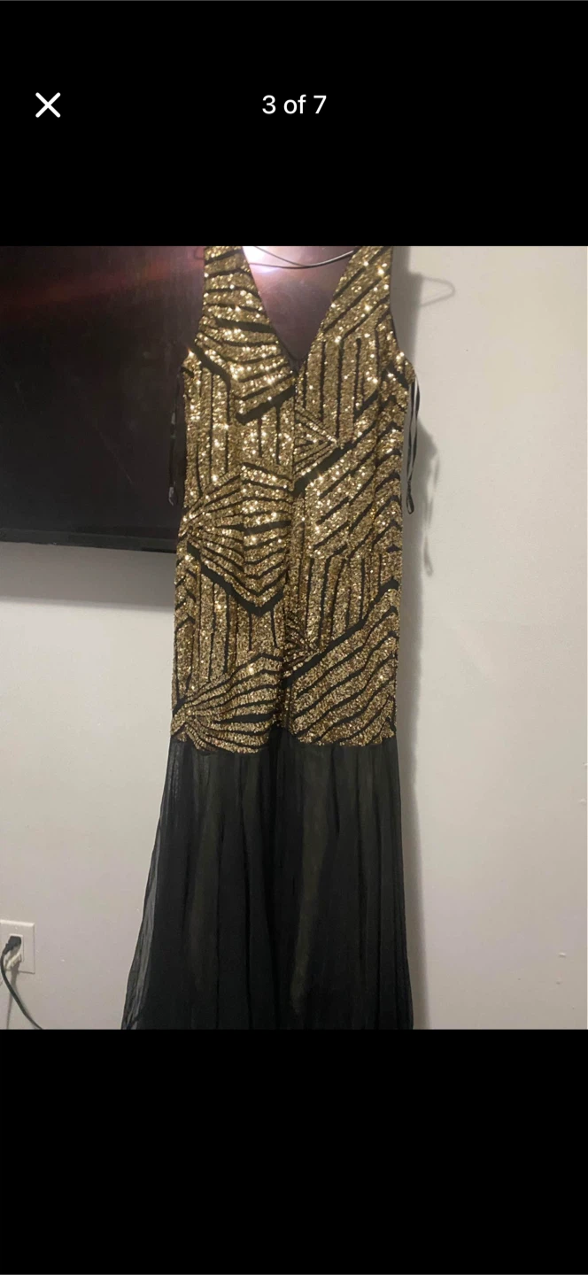 Gold Sequin Flapper Dress - photo 3