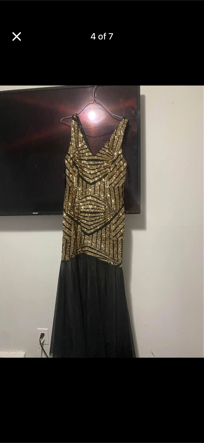 Gold Sequin Flapper Dress - photo 2