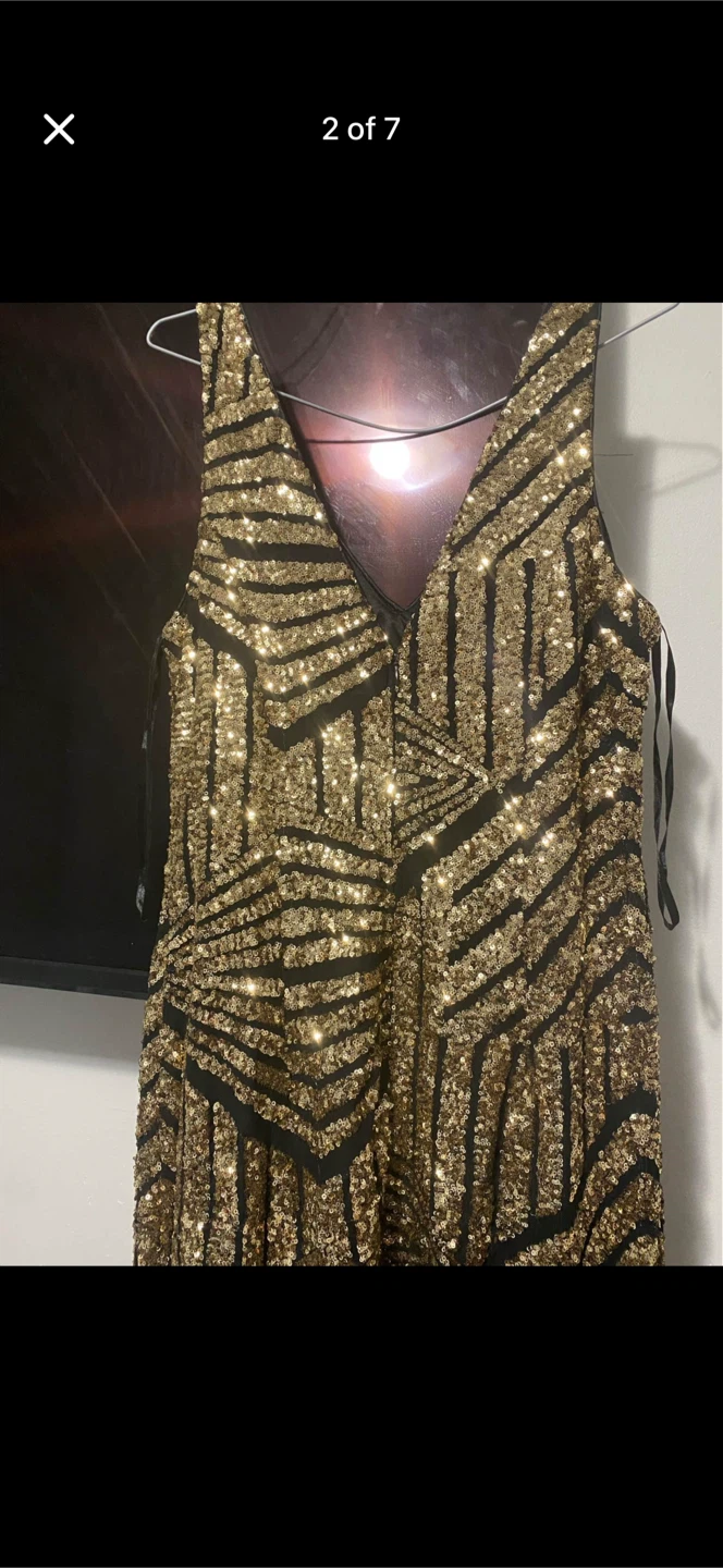 Gold Sequin Flapper Dress - photo 4