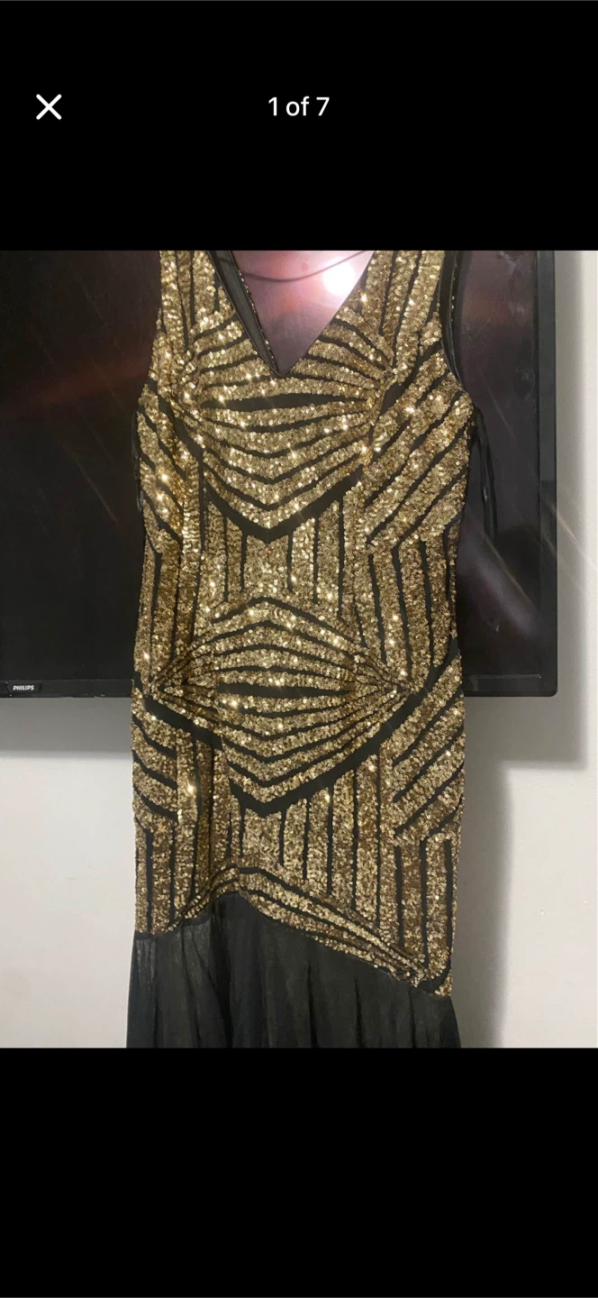 Gold Sequin Flapper Dress - photo 5