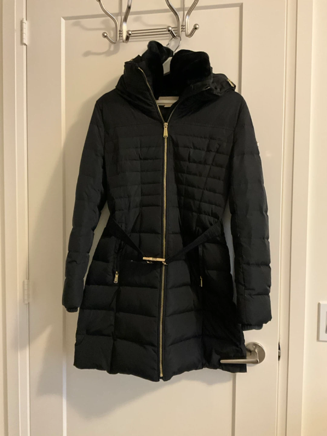 Michael Kors Women's Black Puffer Coat with Belt - photo 2