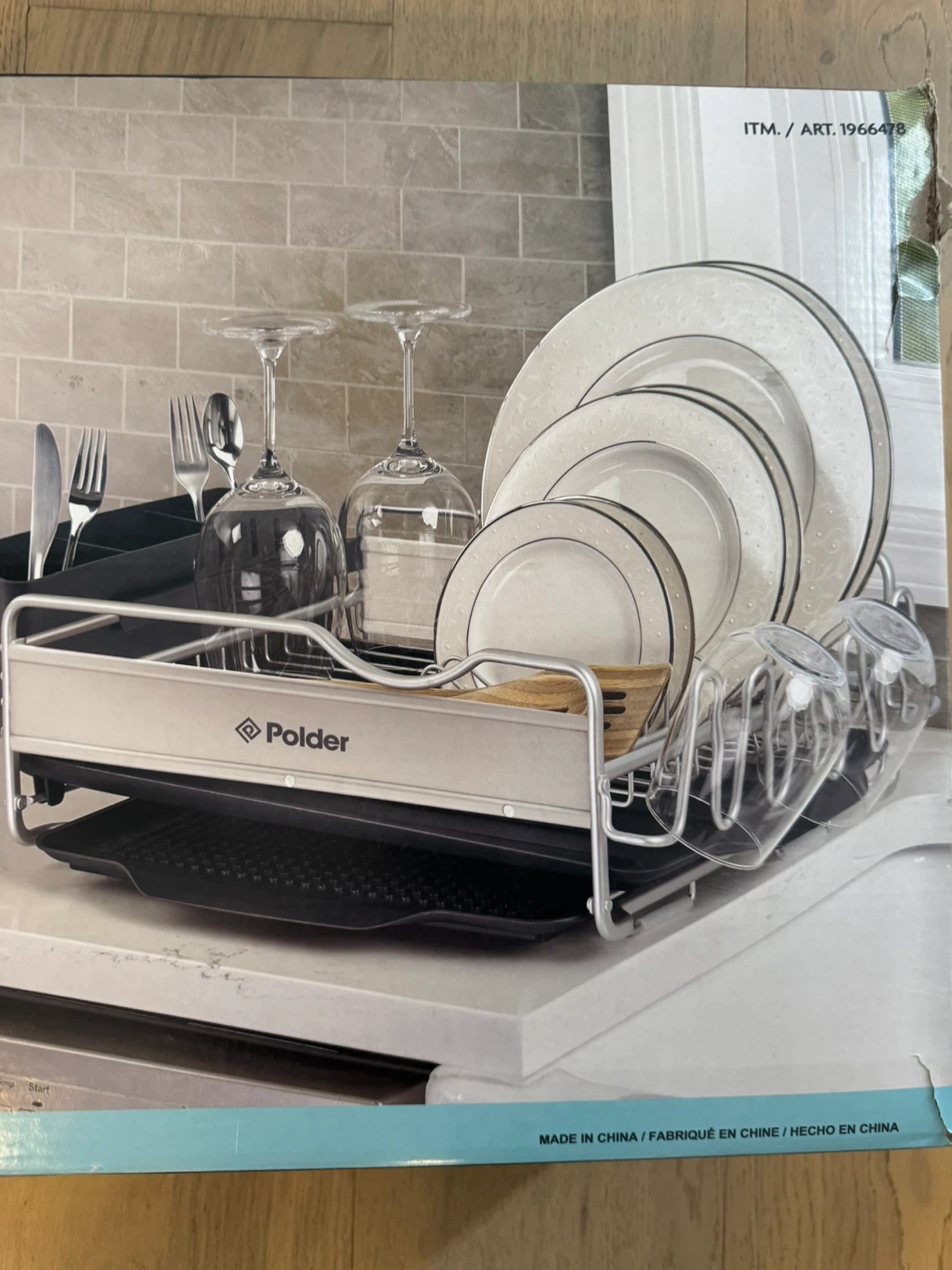 Polder Advantage Aluminum 4-Piece Dish Rack
