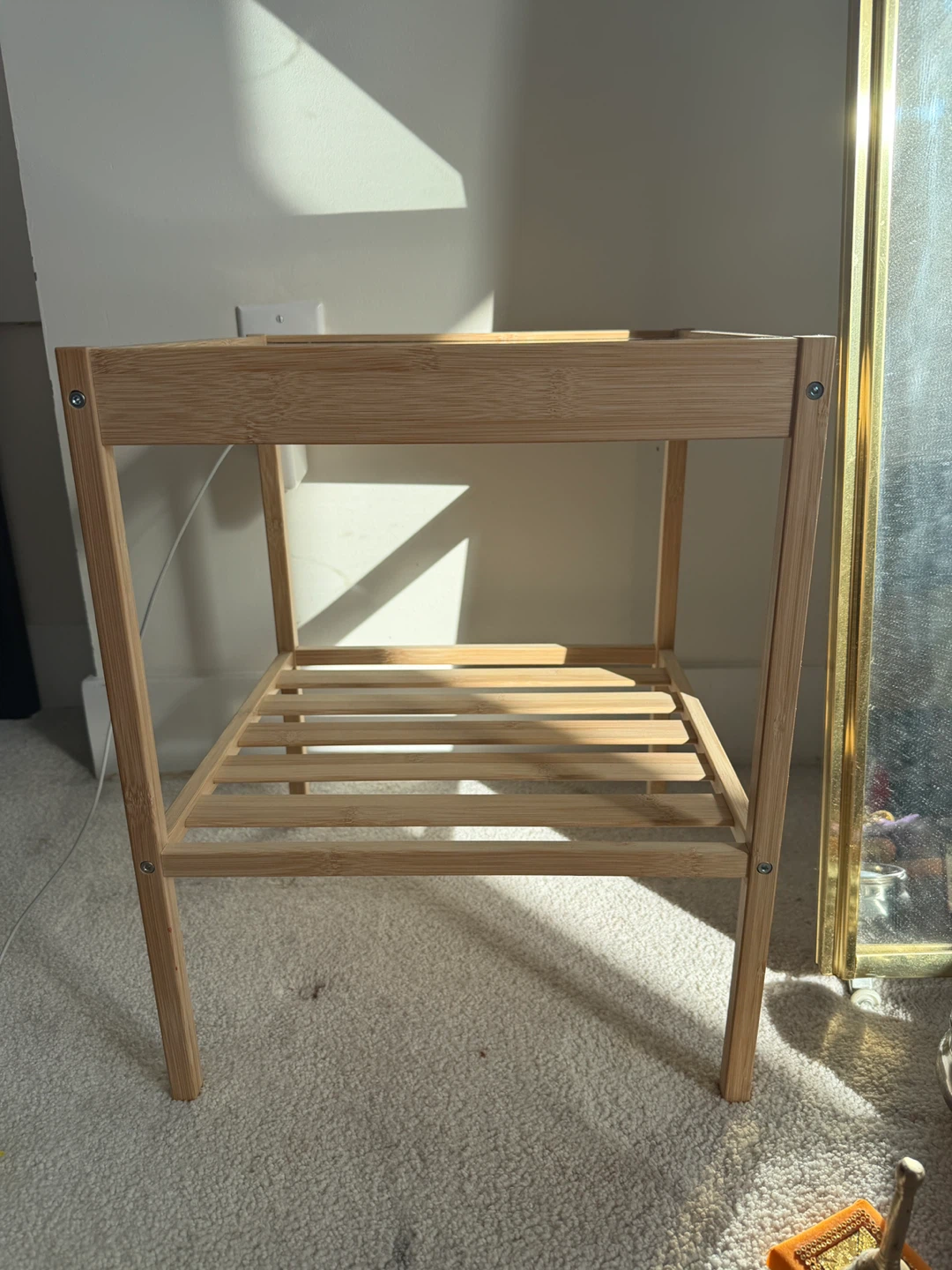 Bamboo and Glass Side Table - photo 2