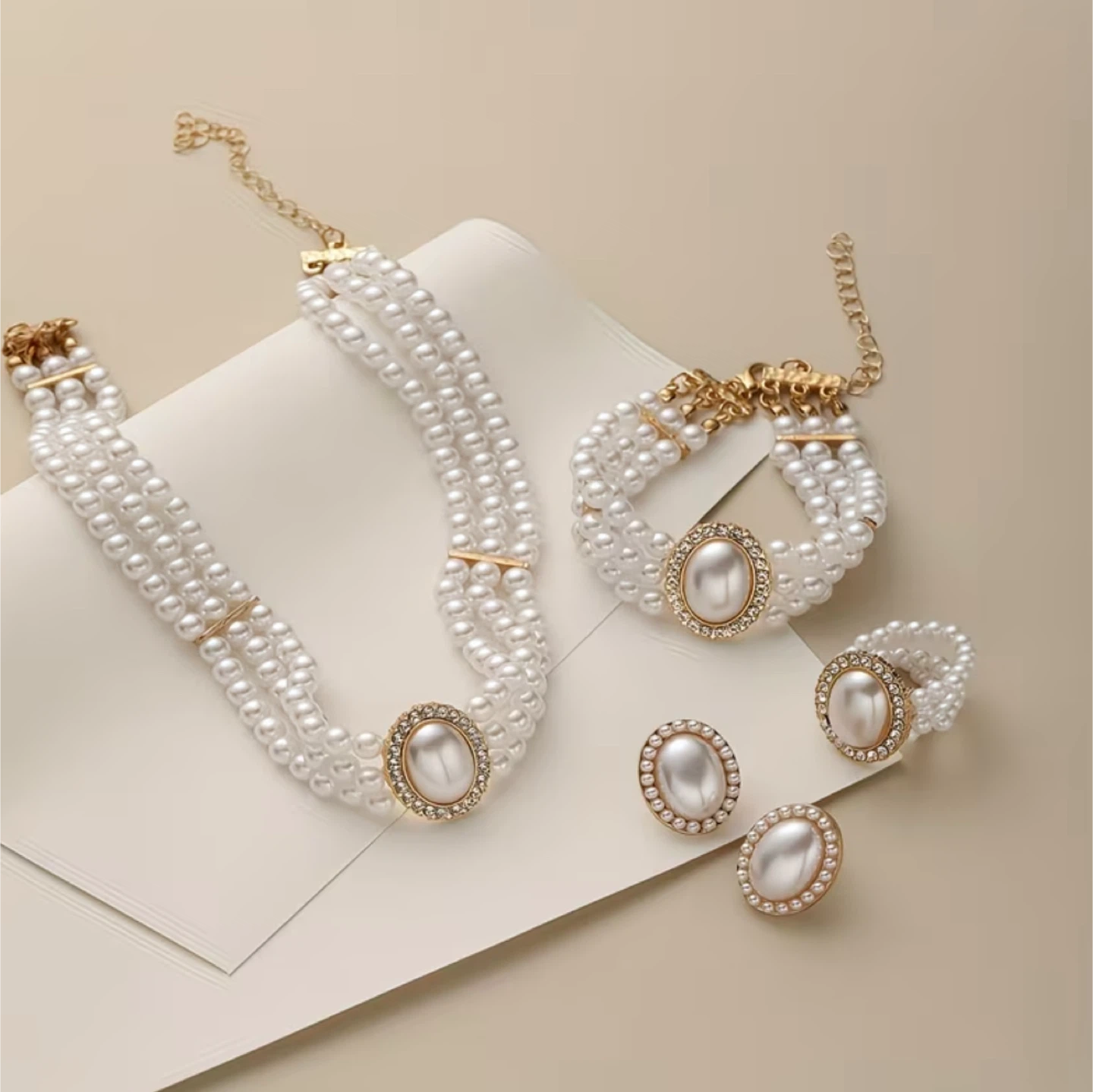 5-piece pearl jewelry set - photo 2