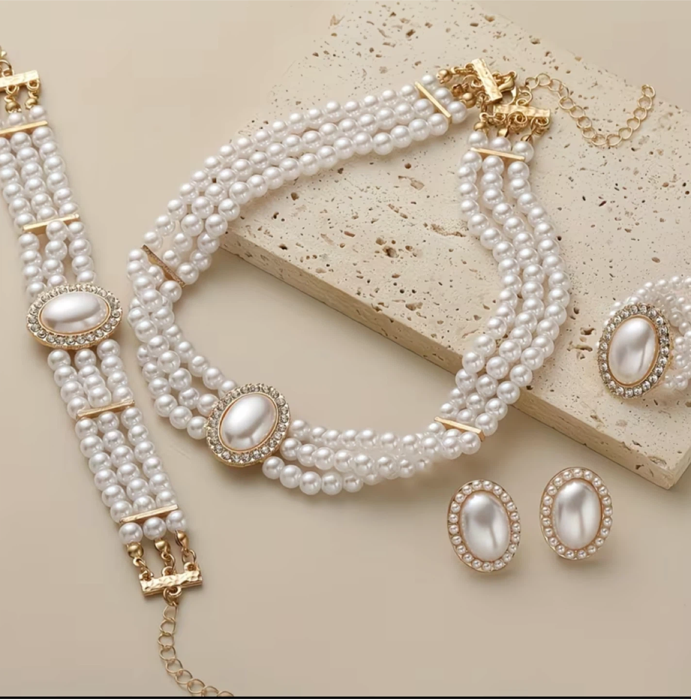 5-piece pearl jewelry set - photo 3