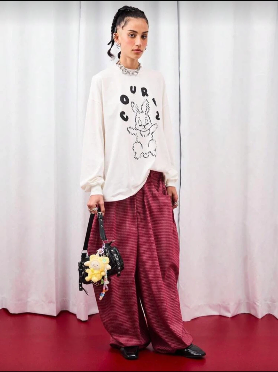 Oversized Graphic Long Sleeve T-Shirt - photo 2