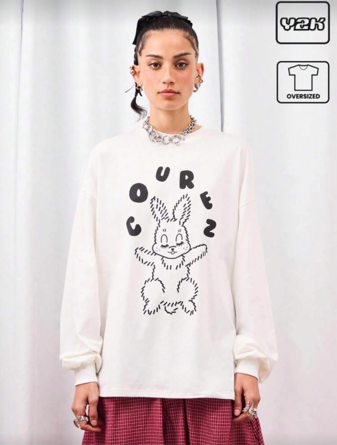 Oversized Graphic Long Sleeve T-Shirt