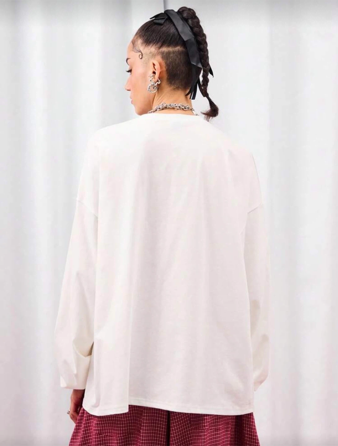 Oversized Graphic Long Sleeve T-Shirt - photo 3