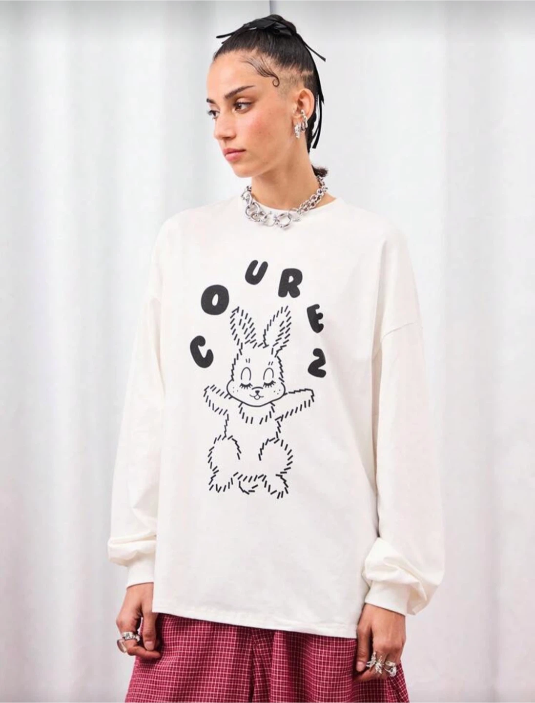 Oversized Graphic Long Sleeve T-Shirt - photo 4