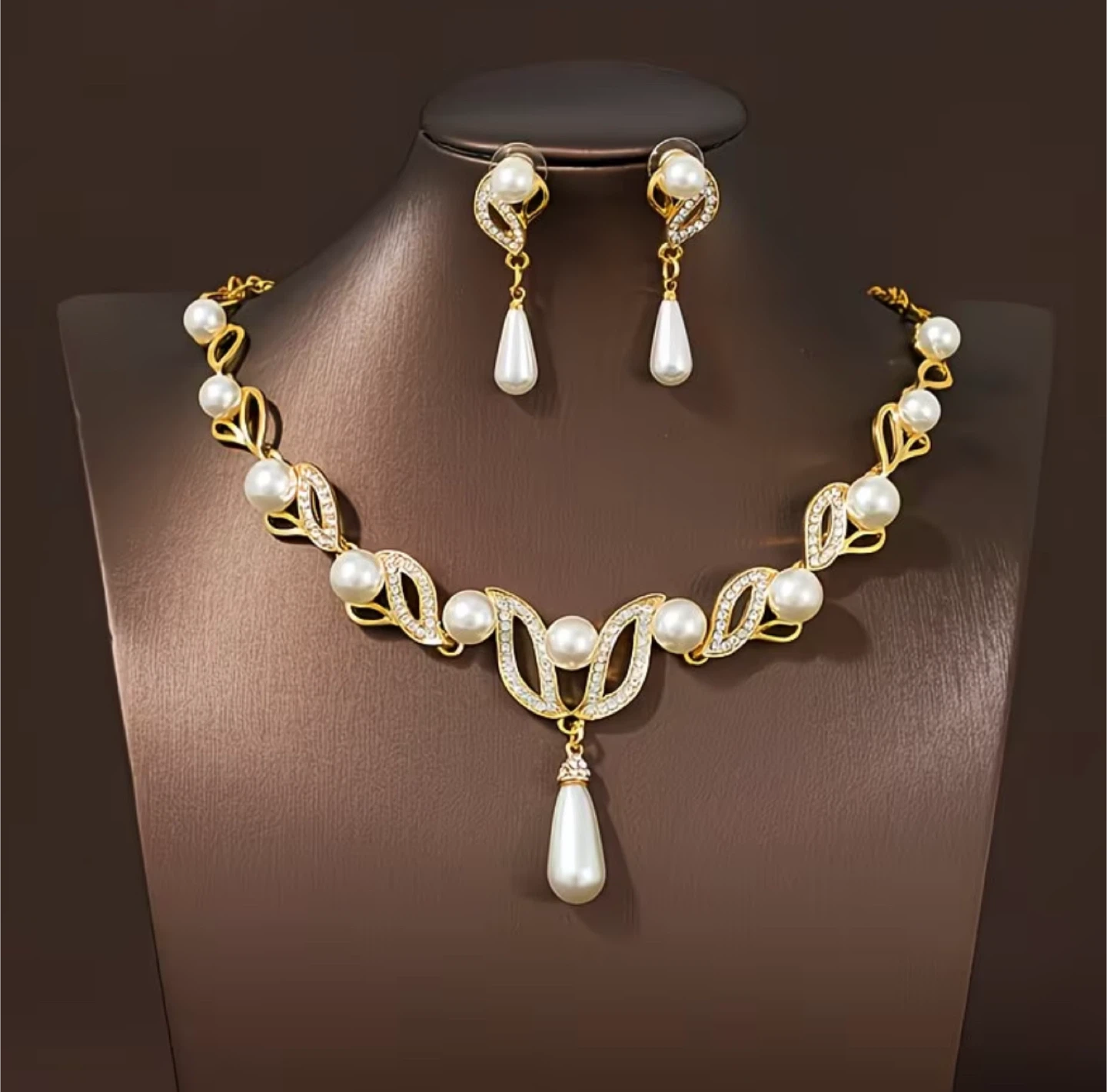 Necklace and Earrings Set 3 Pieces - photo 2
