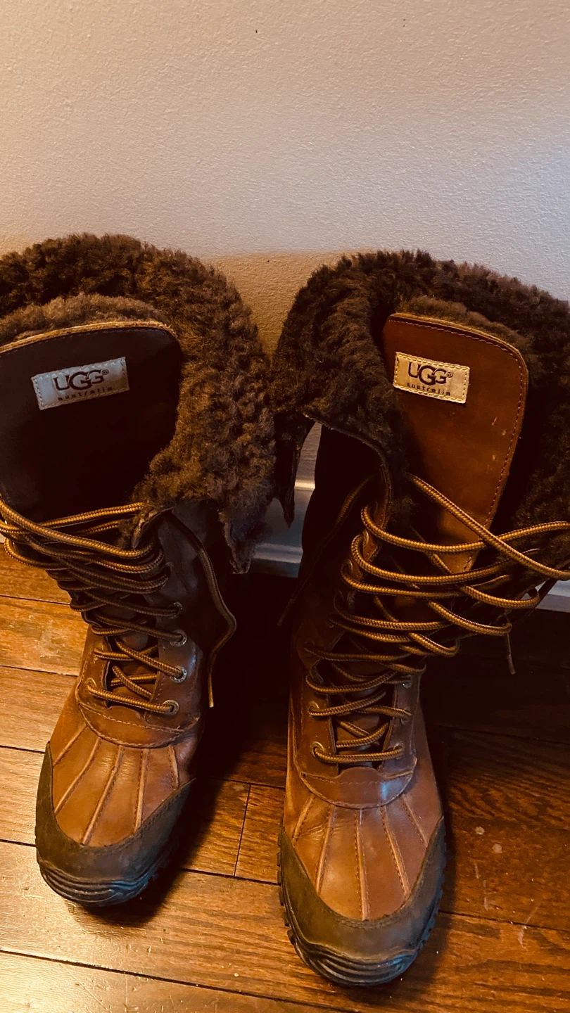 UGG Australia Women's Brown Lace-Up Winter Boots Size 8 - photo 2