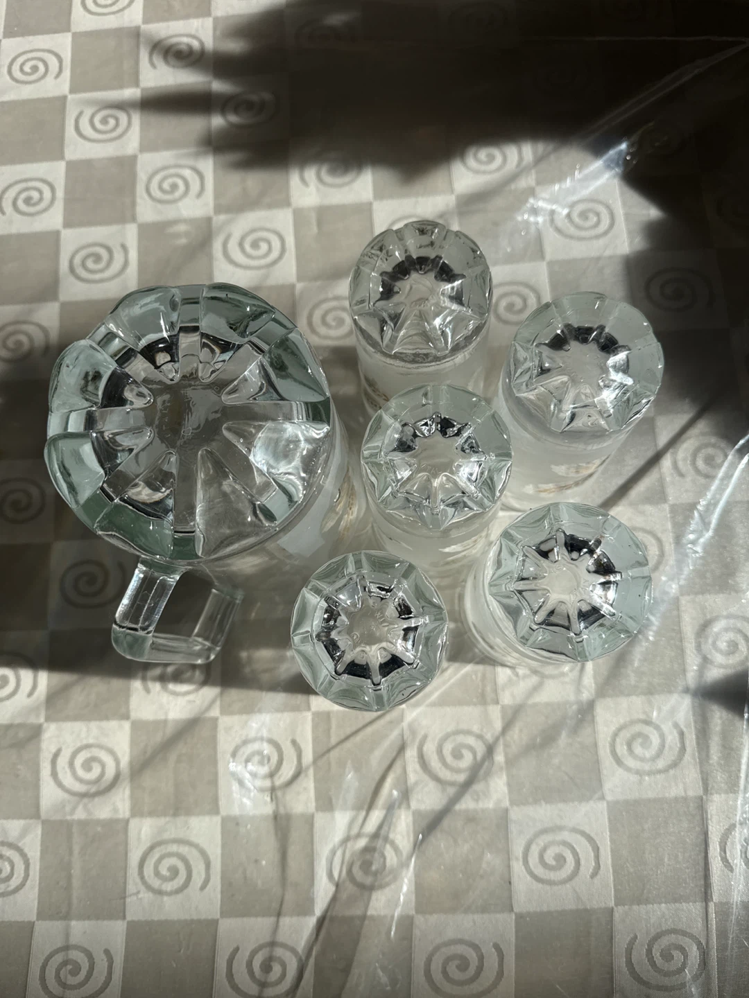 Set of 5 Frosted Wheat Glasses - photo 3