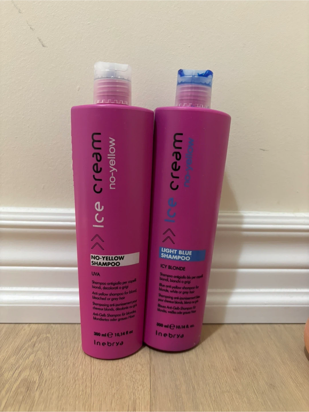 NEW Inebrya Ice Cream(purple shampoo)- No-Yellow & Light Blue