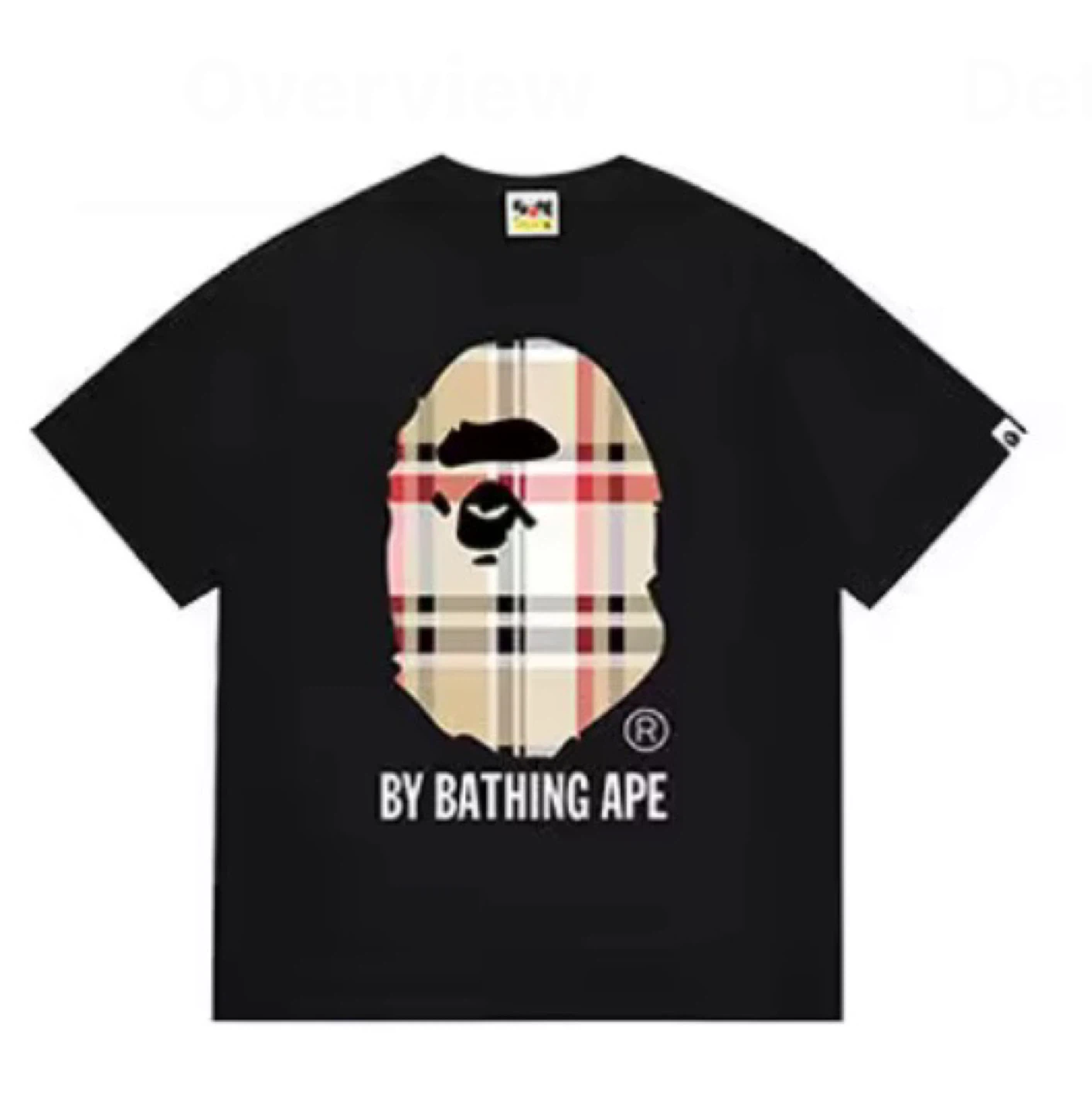 BAPE By Bathing Ape T-Shirt - Black / Plaid Ape Head