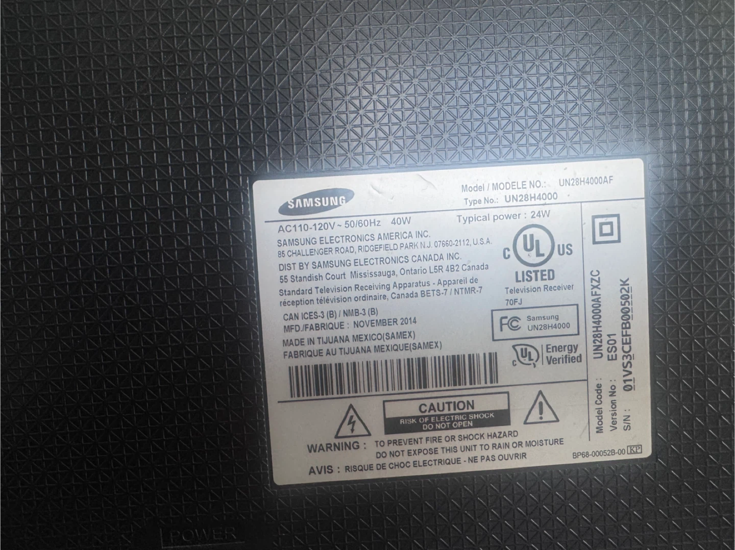 Samsung 28" UN28H4000AF HD Television - photo 3