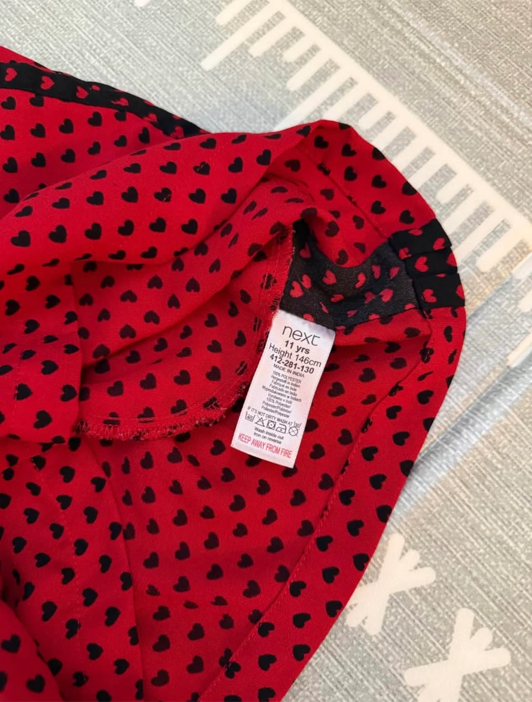 Next Red Heart Print Shorts - 11 Years - photo 3