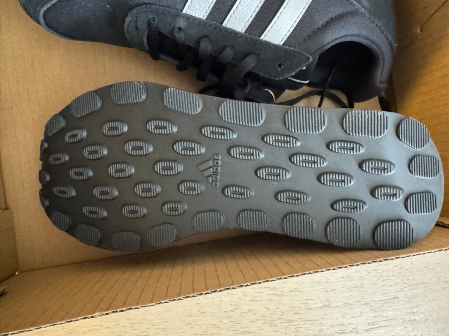 Adidas Run 60s 3.0 Black & Silver Running Shoes - Size 8 - photo 4