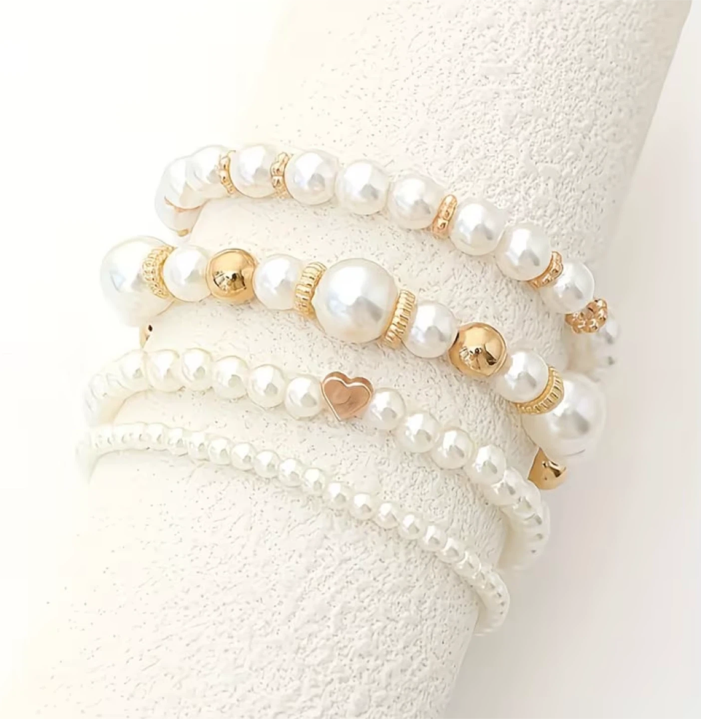 Set of 4 elegant pearl bracelets - photo 3