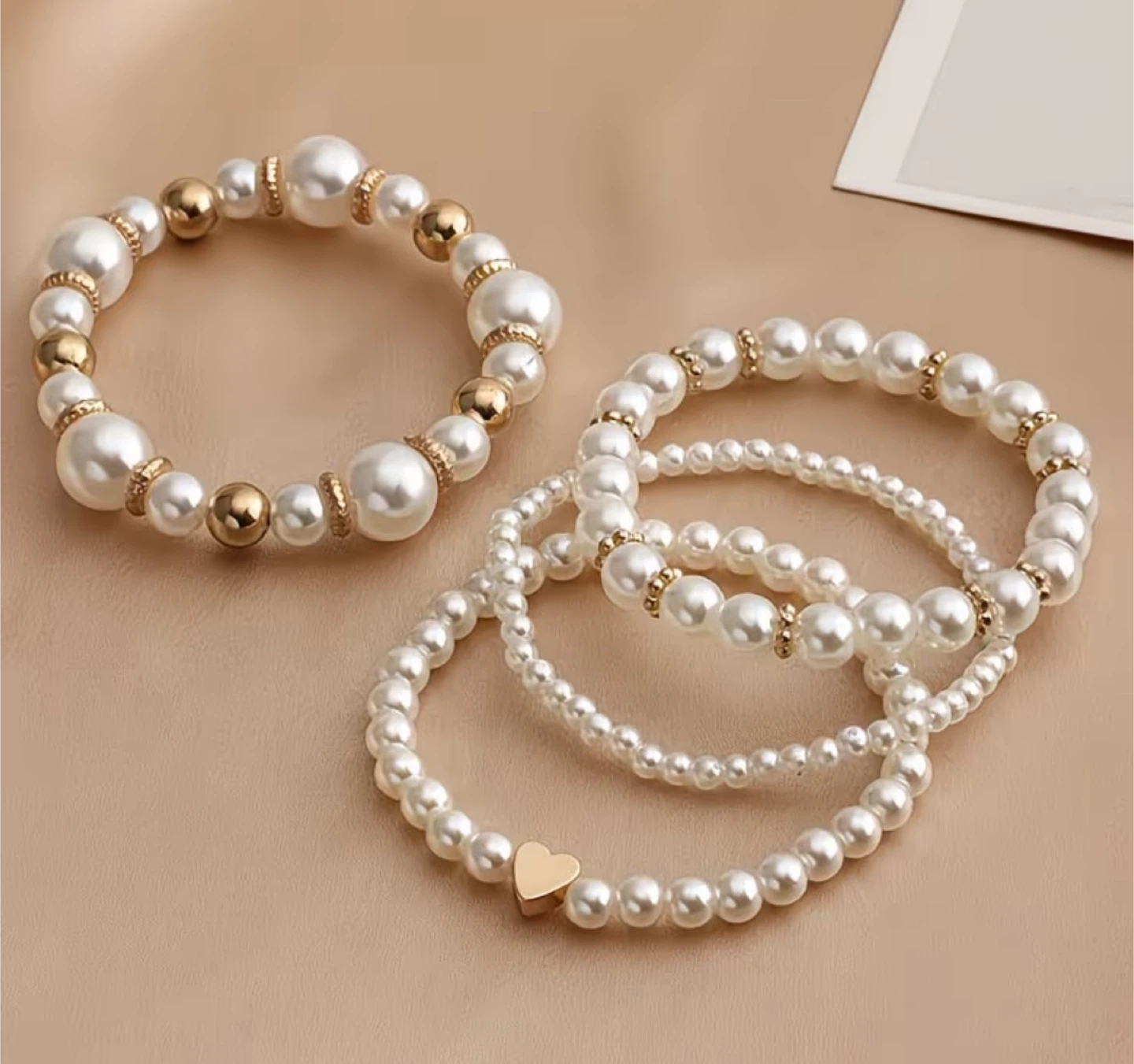 Set of 4 elegant pearl bracelets - photo 4