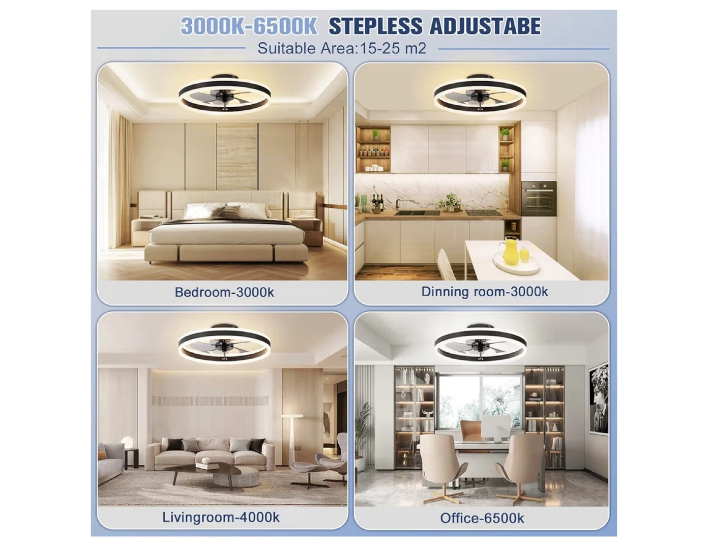 Modern Ceiling Fan with Light and Remote - photo 3