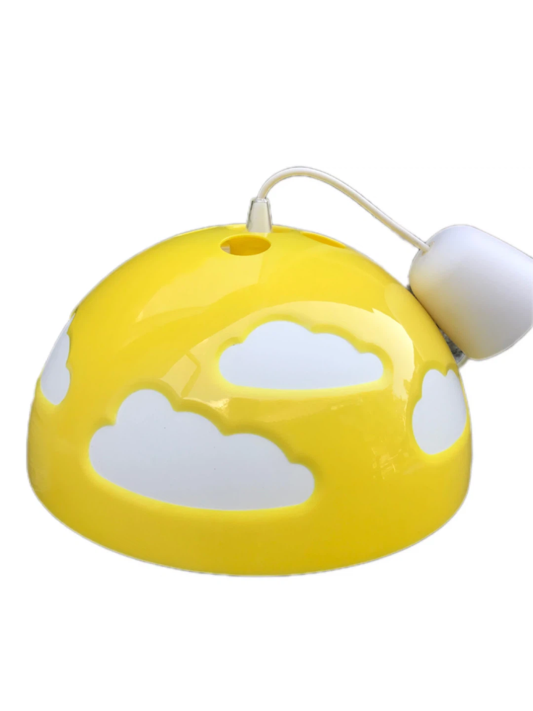 Vintage Ikea Yellow Cloud Pendant Light Fixture - photo 2