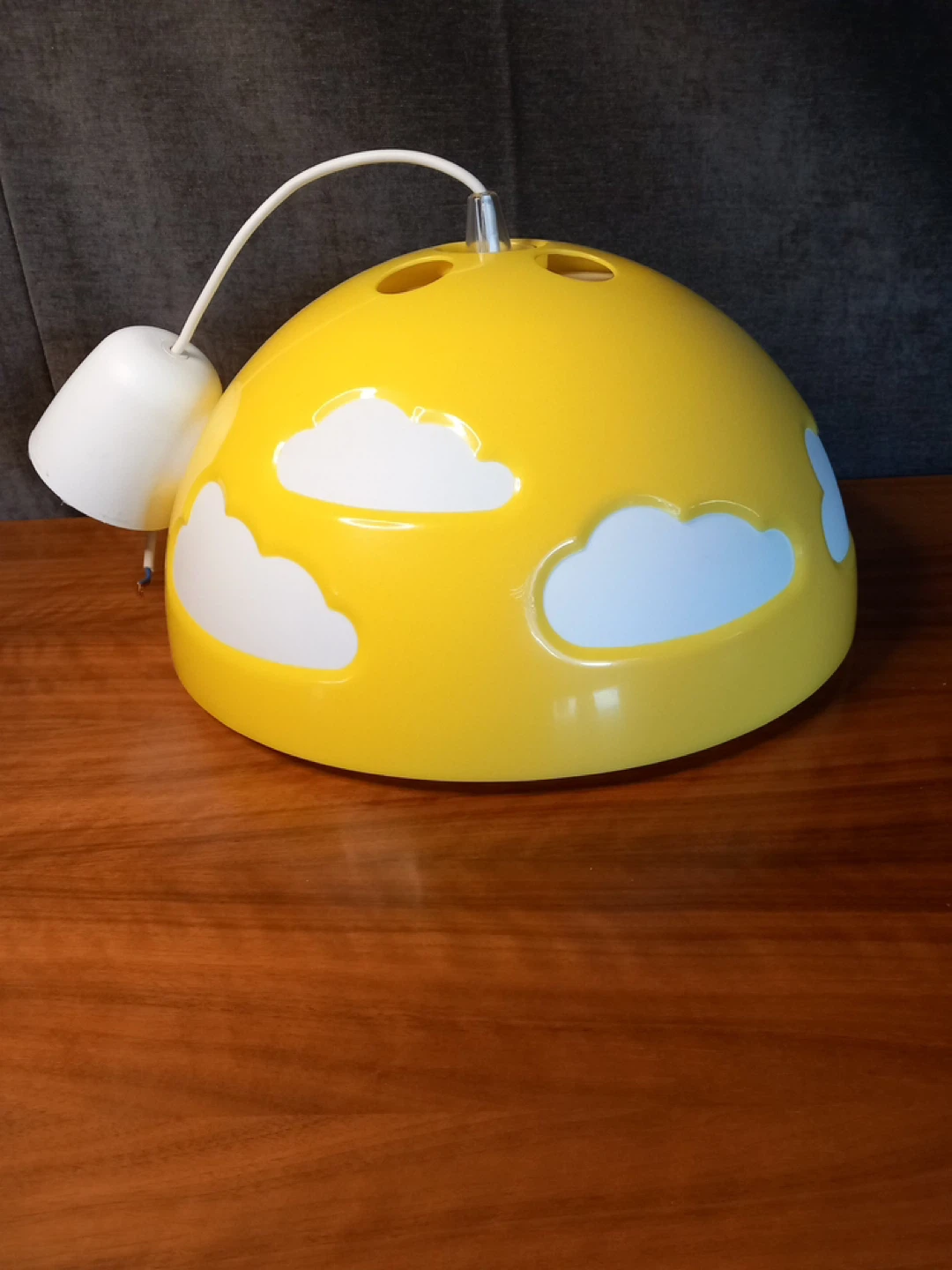 Vintage Ikea Yellow Cloud Pendant Light Fixture - photo 3
