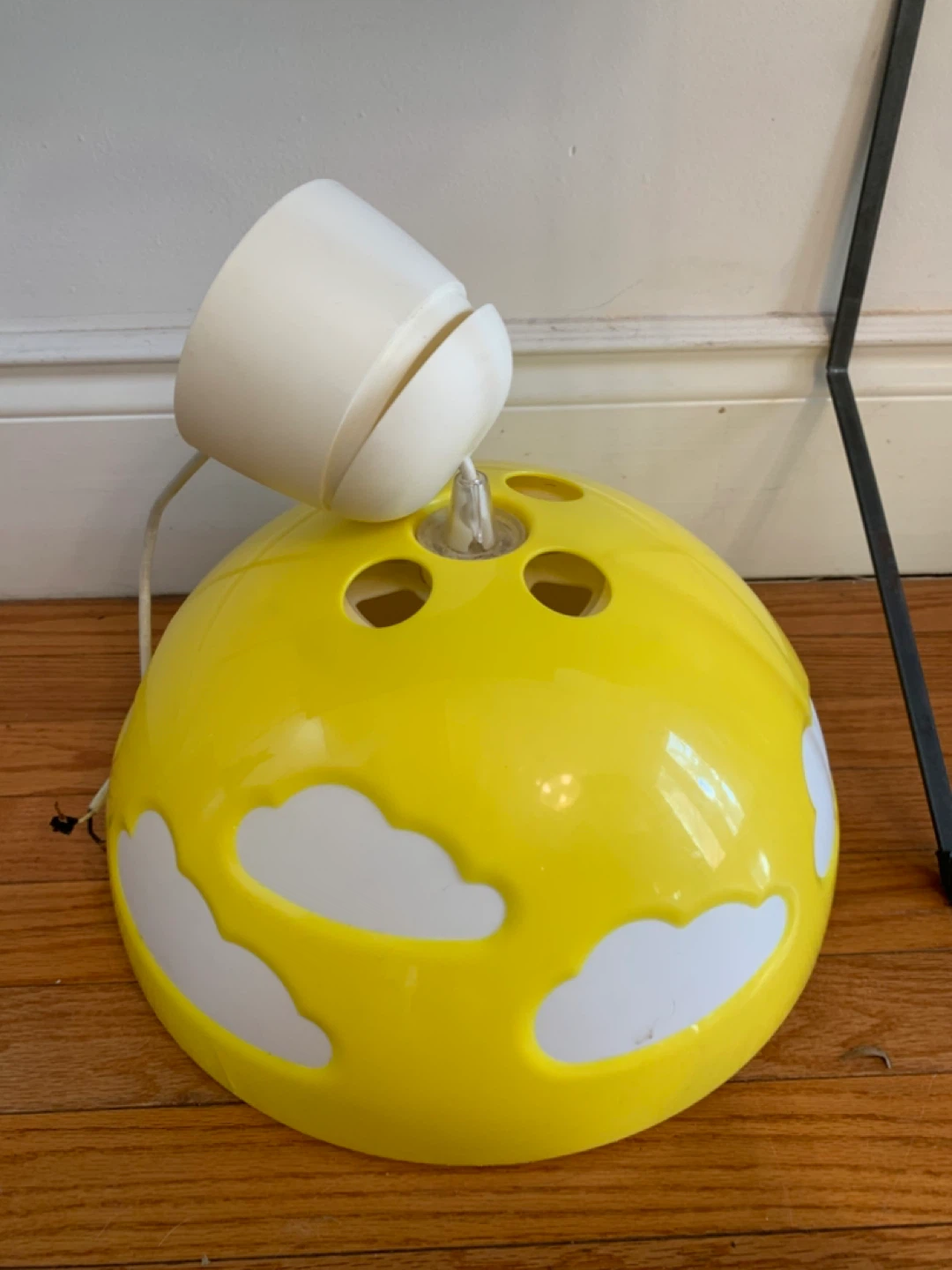 Vintage Ikea Yellow Cloud Pendant Light Fixture