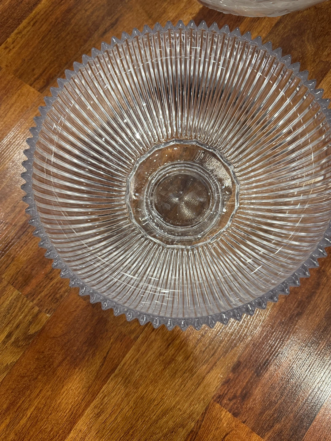 Clear Glass Footed Serving Bowl - photo 3