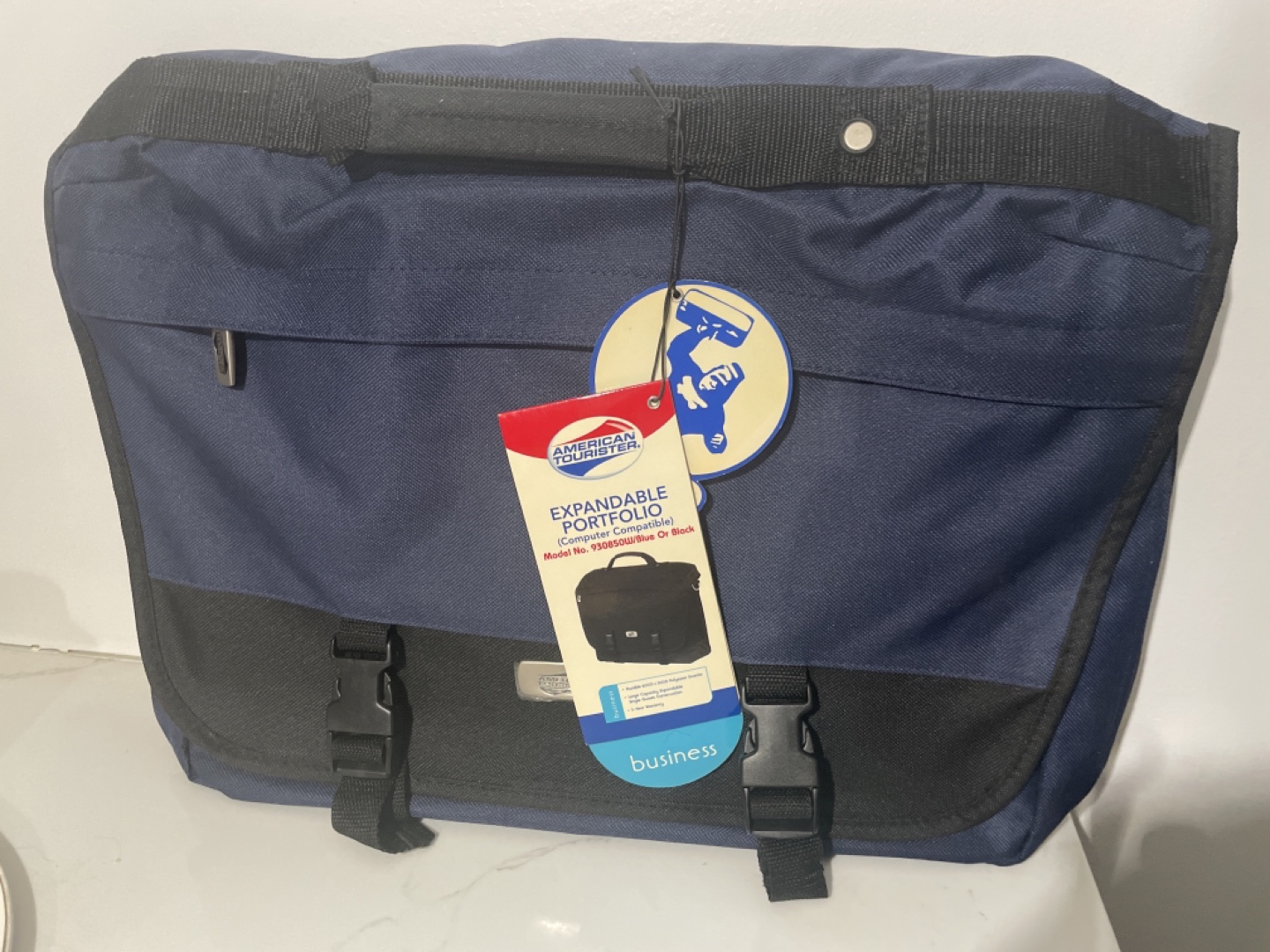 American Tourister Expandable Portfolio Messenger Bag - Blue