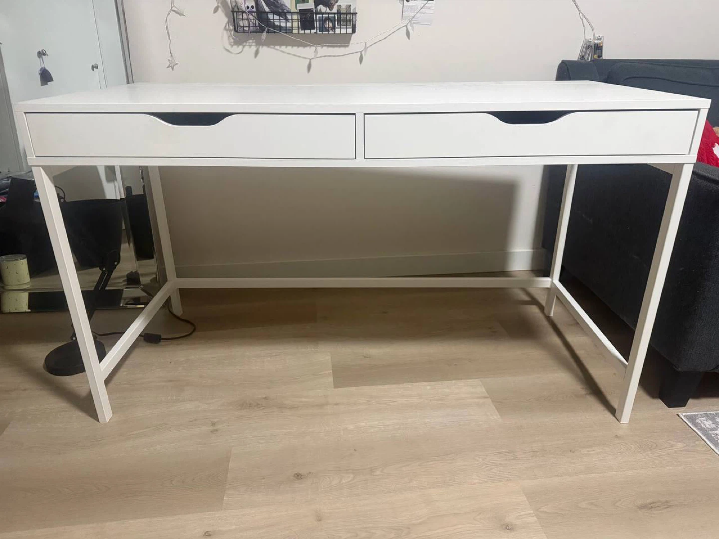 White Desk with 2 Drawers
