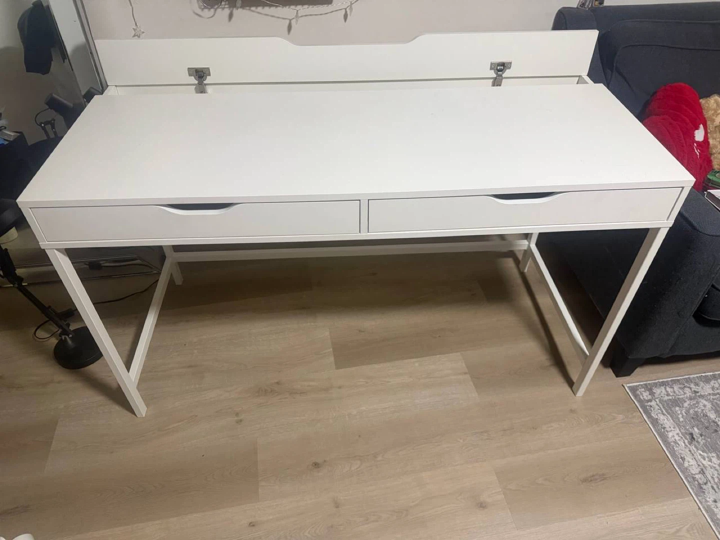 White Desk with 2 Drawers - photo 2