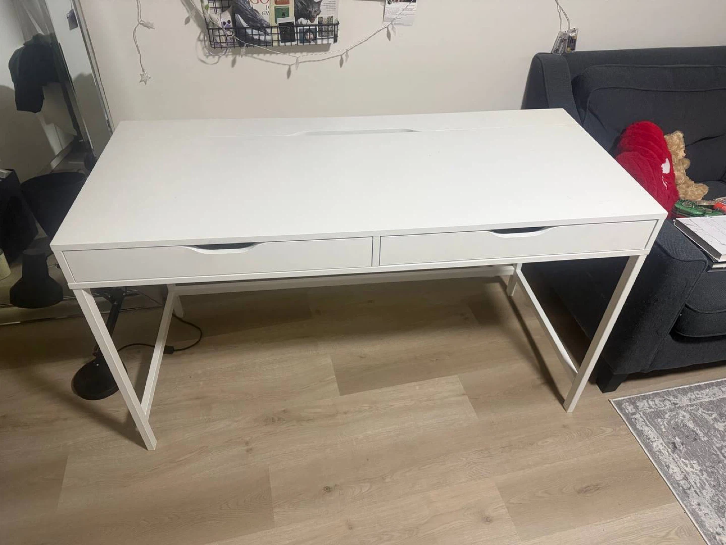 White Desk with 2 Drawers - photo 5