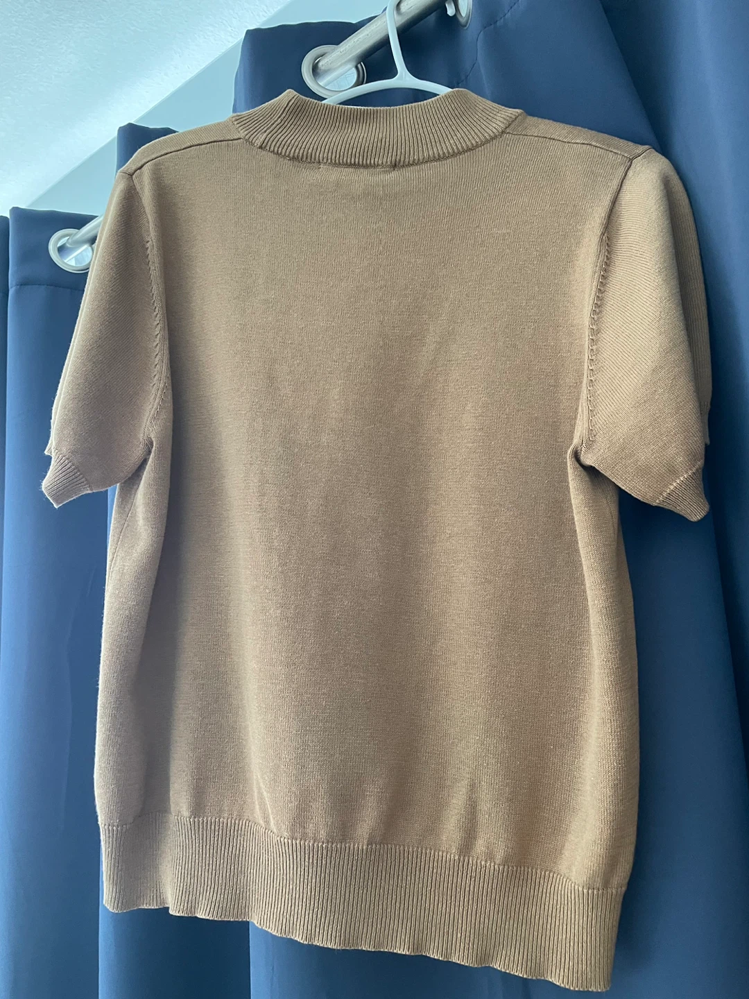 Alia Petites Brown Short Sleeve Mock Neck Sweater - photo 4