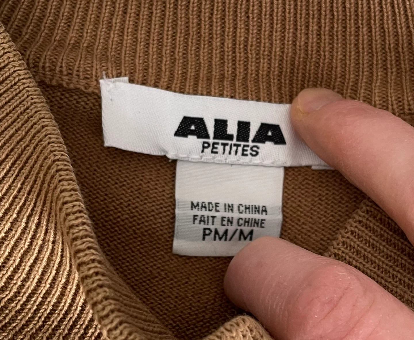 Alia Petites Brown Short Sleeve Mock Neck Sweater - photo 5