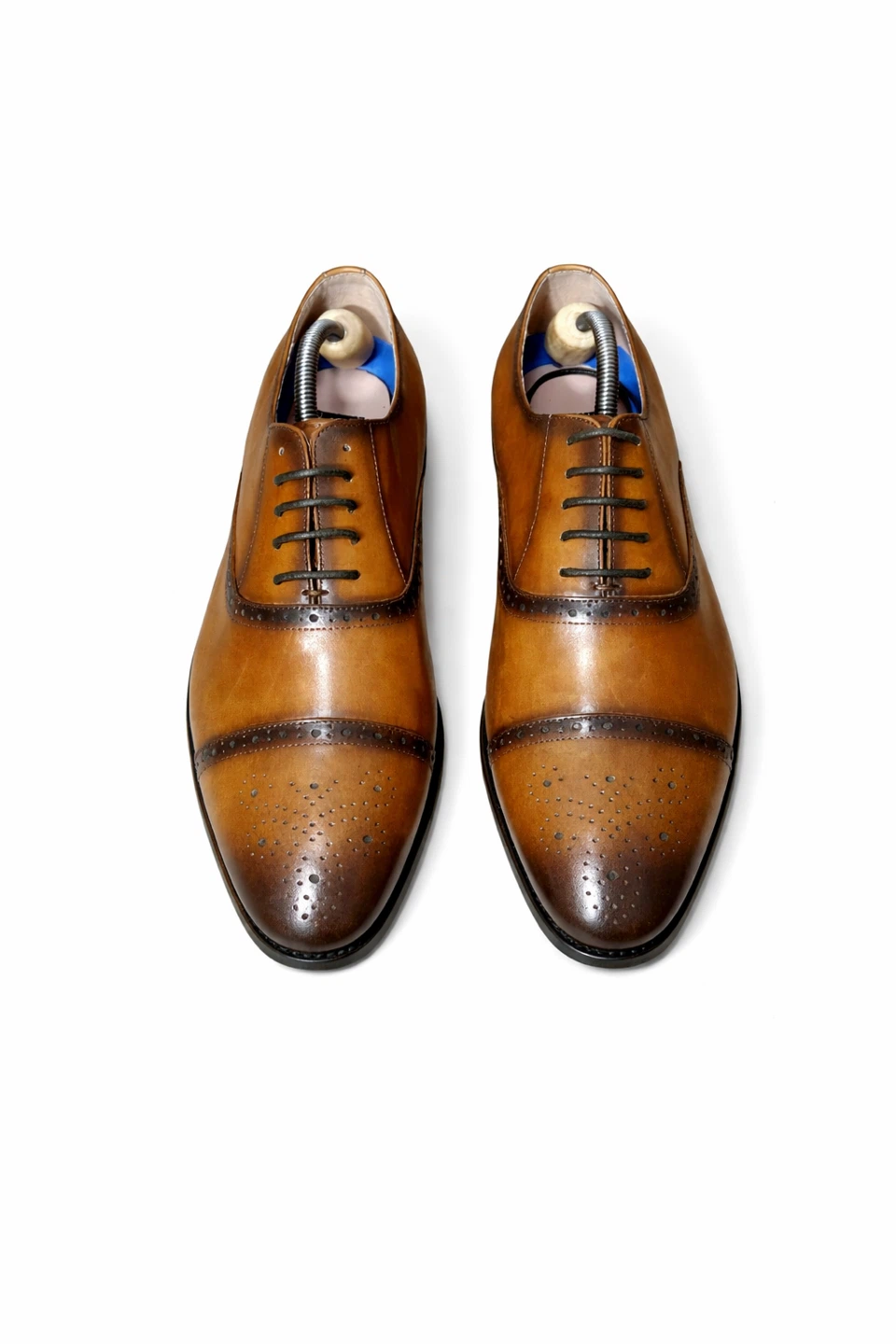 Men's Leather Cap-Toe Oxford Dress Shoes - photo 4