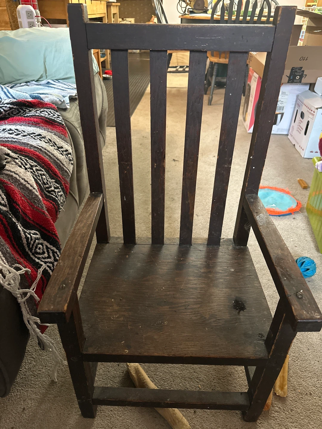 Dark Wood Armchair