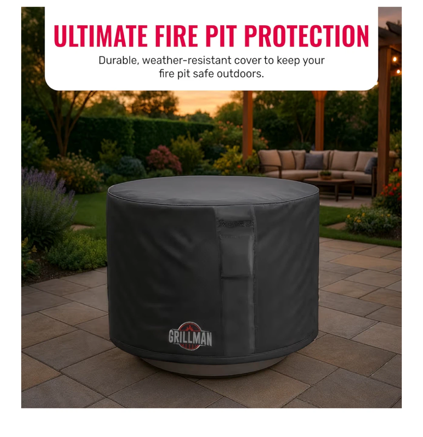 Grillman Round Fire Pit Cover - 36" x 24" - photo 5