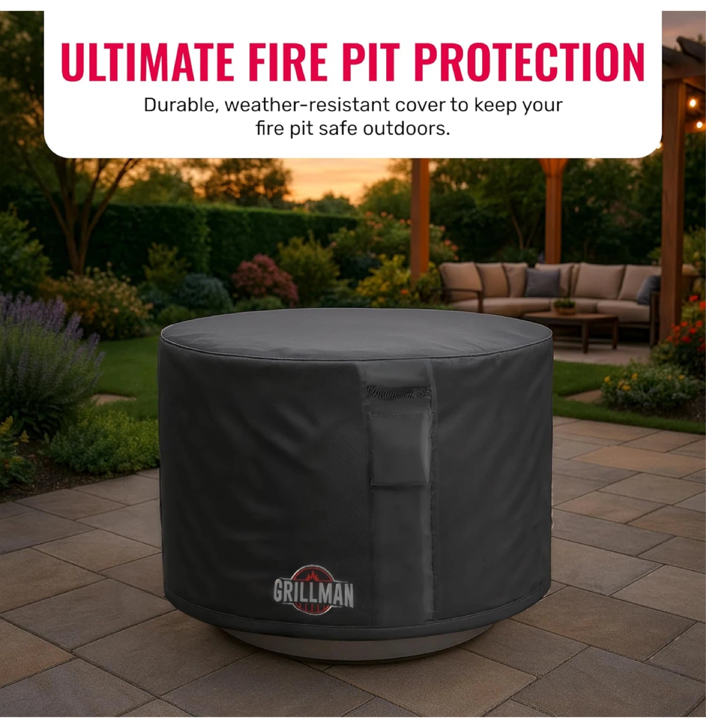 Grillman Round Fire Pit Cover - 36" x 24" - photo 2