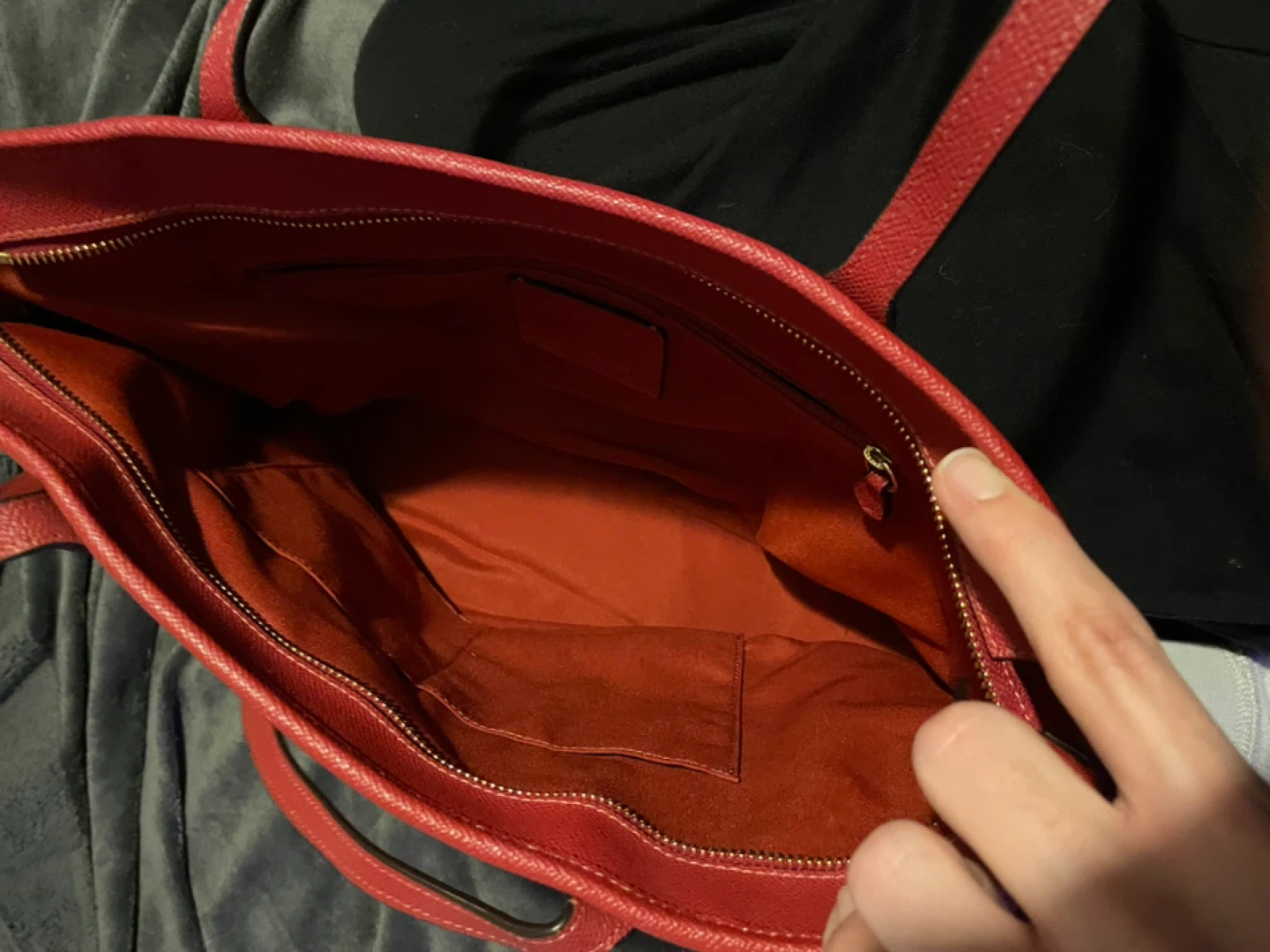 Coach Red Leather Tote Bag - photo 5