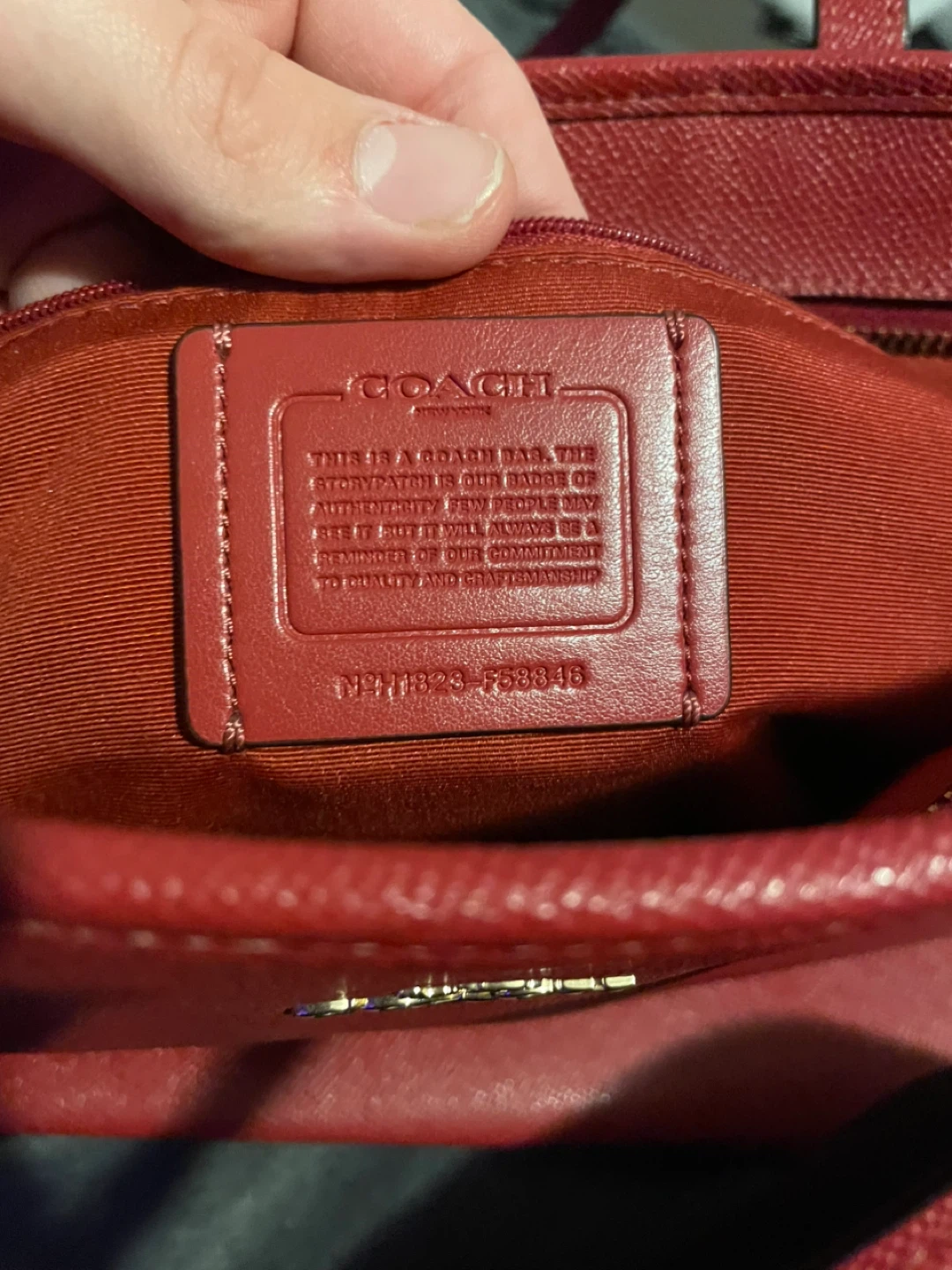 Coach Red Leather Tote Bag - photo 4
