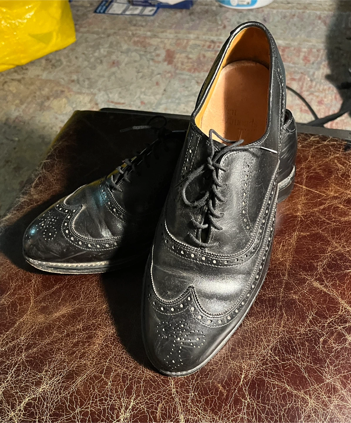 Allen Edmonds Black Wingtip Brogues