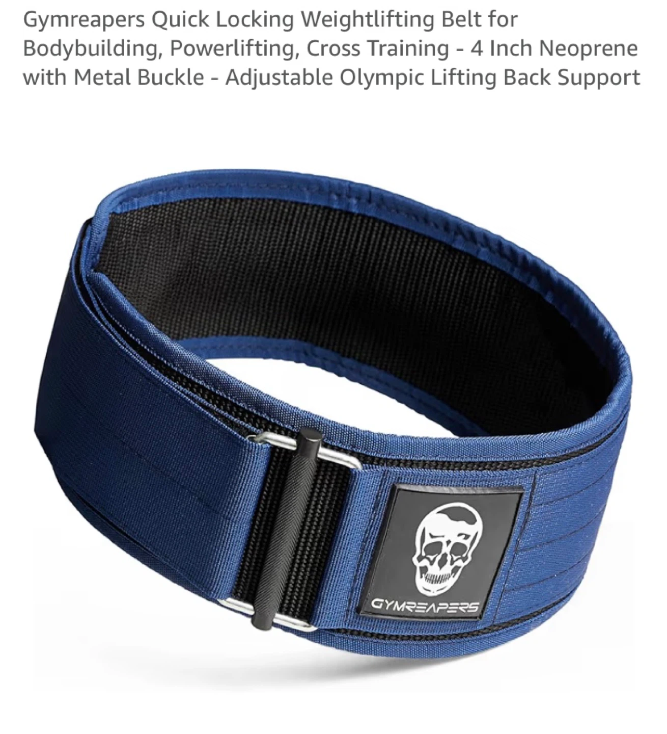 New Gymreapers Quick Locking Weightlifting Belt XS