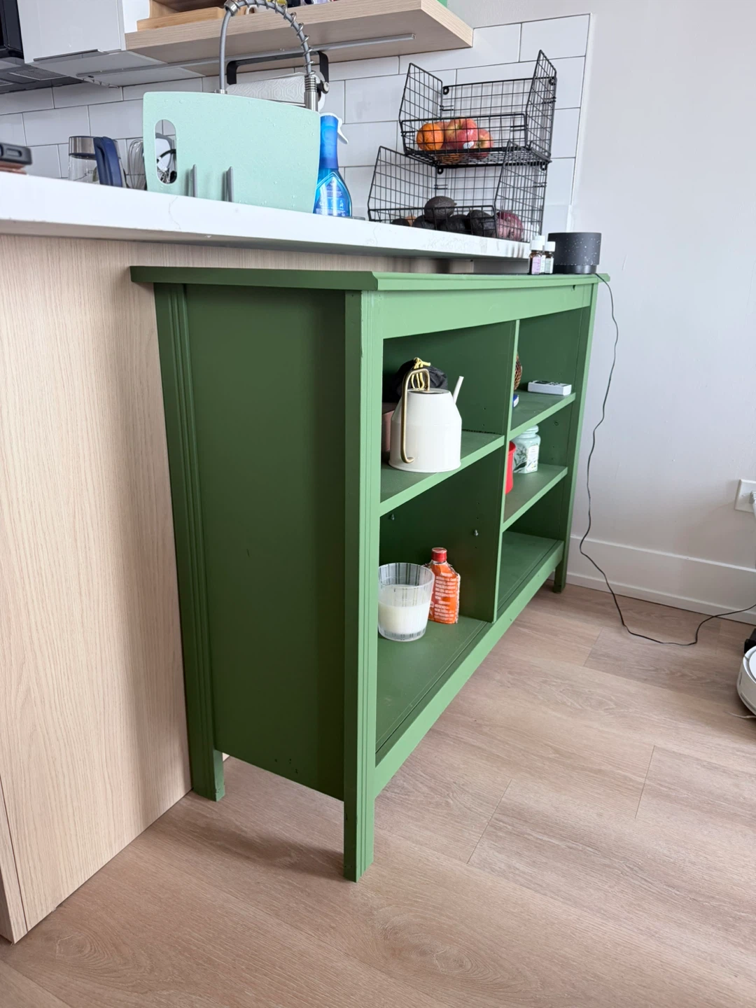 Green Storage Shelf Unit with Multiple Cubbies - photo 3