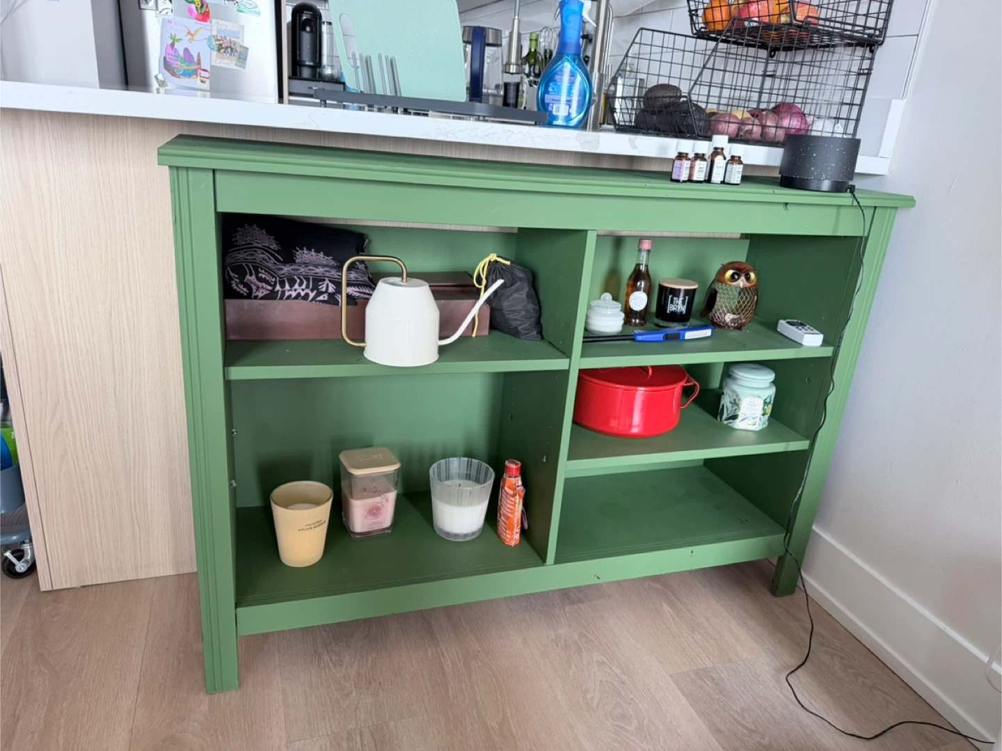 Green Storage Shelf Unit with Multiple Cubbies - photo 2