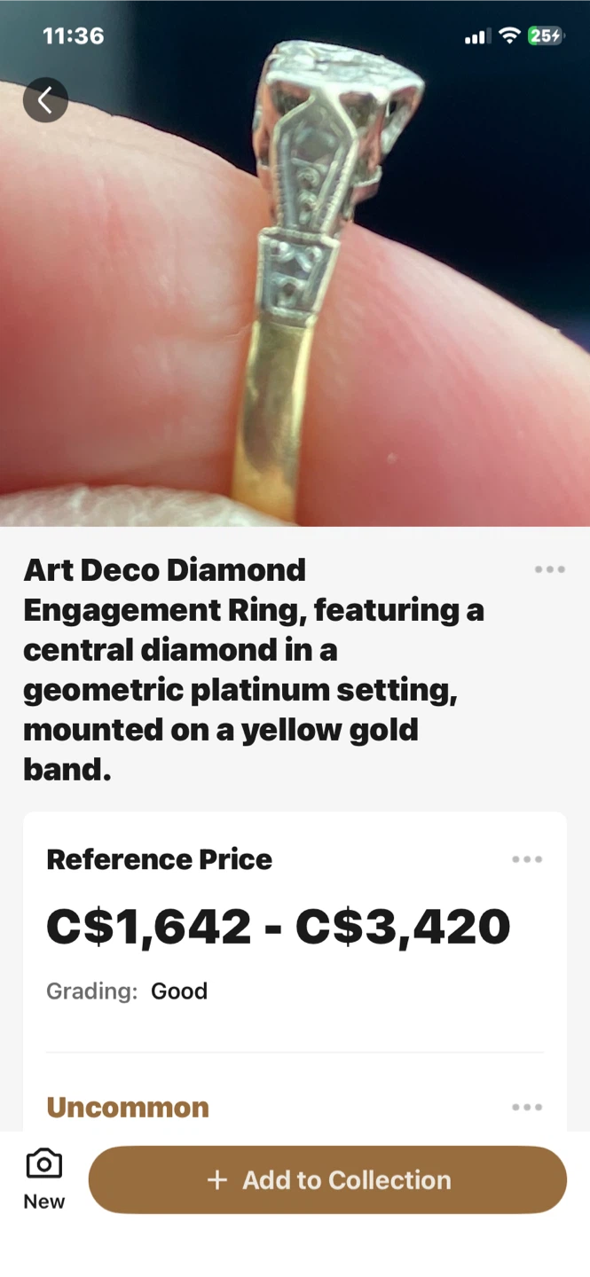Antique 18ct Gold and Platinum Diamond Ring - photo 5